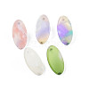 Cellulose Acetate(Resin) Oval Stud Earrings with 316 Stainless Steel Pins for Women EJEW-N050-01-1