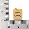 304 Stainless Steel Charms STAS-R001-03G-11-3