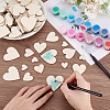 4 Styles Unfinished Wooden Heart Decoration Sheet WOOD-PH0003-27-5