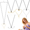 Aluminum Heart Pendant Necklaces NJEW-NB00005-1