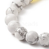 4Pcs 4 Color Natural Howlite Round Beaded Stretch Bracelets Set BJEW-TA00235-7