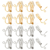   304 Stainless Steel Clip-on Earring Findings STAS-PH0005-65-1