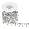 Glass Rhinestone Cup Chains FIND-BC0001-22-1