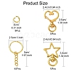 10Set 2 Styles Star Alloy Swivel Clasps with 10Pcs Iron Split Key Rings PURS-YW0001-01A-3