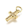 Brass Micro Pave Cubic Zirconia Pendants KK-Z100-39G-03-2