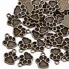 Dog Paw Prints Tibetan Style Alloy Pendant Enamel Settings TIBEP-R338-30AB-NR-1