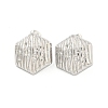 Non-Tarnish Hexagon 304 Stainless Steel Ear Studs EJEW-L290-019P-1