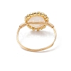 Smiling Face Natural Freshwater Shell Finger Rings for Women RJEW-JR00835-5