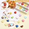 40Pcs 4 Styles Baking Paint Acrylic Pendants OACR-YW0004-48-5
