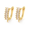 Rack Plating Brass Micro Pave Cubic Zirconia Hoop Earring Findings EJEW-C102-19G-1