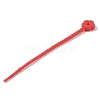 Flower Shape Silicone Cable Zip Ties AJEW-C034-01B-1