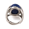 Oval Natural Lapis Lazuli Finger Ring G-Q184-06E-P-3