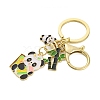 Rack Plating Panda Zinc Alloy Enamel Pendant Keychain KEYC-G064-01C-2