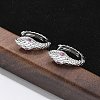 Brass Cubic Zirconia Hoop Earrings EJEW-Q014-09P-4