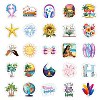 50 Pieces New Beach Holiday Creative Paper Stickers STIC-R001-42-2