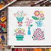 Plastic Reusable Drawing Painting Stencils Templates DIY-WH0172-432-6