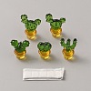 Glass Cactus Display Decorations DJEW-WH20003-01A-1