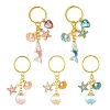 Alloy Enamel & Glass Bottle With Glass Rhinestone Keychain KEYC-FZ00020-5