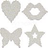 Fingerinspire 12Pcs 4 Style Glass Hotfix Rhinestone DIY-FG0002-64-1