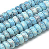 Synthetic Ocean White Jade Beads Strands G-S257-5x10mm-02-1