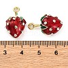 Alloy Enamel With Rhinestone Pendants PALLOY-S032-02B-3