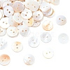 2-Hole Shell Flat Round Buttons BUTT-P012-09-1