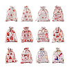 24Pcs 12 Style Christmas Theme Cotton Fabric Cloth Bag ABAG-MB0001-01-1