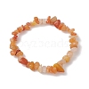 Natural Red Aventurine Chip Beads Stretch Bracelets for Women BJEW-JB10688-04-1