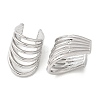 Brass Cuff Earrings for Women EJEW-U036-02P-4