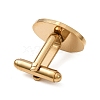 Oval 201 Stainless Steel Swank Cuff Links SA-CBAE2BD-01G-C-2