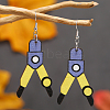 Back-to-School Pliers Shape Wood Dangle Earrings Accessories JD6272-6-1