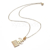 201 Stainless Steel Pendant Necklaces NJEW-H208-01G-3