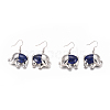 Natural Lapis Lazuli Dangle Earrings EJEW-K080-B07-1