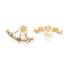 Alloy Glass Rhinestone Stud Earrings EJEW-B051-01G-2