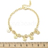 Brass Charm Bracelets for Women BJEW-C083-08G-5