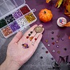240Pcs 8 Colors Spray Painted Crackle Glass Beads Strands CCG-PH0001-21B-3