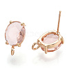Brass Stud Earring Findings KK-S364-163H-5