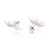 Anti-Tarnish Rhodium Plated 925 Sterling Silver Stud Earrings EJEW-AA00271-31P-2