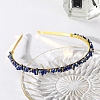 Wire Wrapped Natural Lapis Lazuli Chip Hair Bands PW-WG27230-15-1