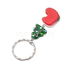 Handmade Lampwork Christmas Tree Keychains KEYC-JKC00983-5