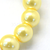 Baking Painted Pearlized Glass Pearl Round Bead Strands HY-Q003-6mm-22-3