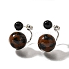 Alloy & 925 Sterling Silver & Resin Stud Earrings EJEW-Q013-10A-2