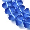 Frosted & Baking Paint Transparent Glass Beads Strands GL-CBA2ED2-03G-3