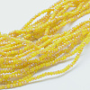 Electroplate Opaque Glass Beads Strands EGLA-J144-HR-B01-1