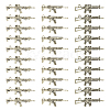 SUNNYCLUE 30Pcs 3 Style Tibetan Style Alloy Rifle/Gun Pendants TIBEP-SC0001-84-1