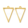 Rack Plating Alloy Triangle Open Back Bezel Pendants PALLOY-S047-09E-FF-3