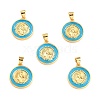 Brass Enamel Pendants KK-P209-03G-06-RS-1