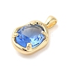 Golden Brass Micro Pave Cubic Zirconia Pendants KK-U031-02G-05-2