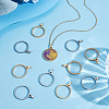 16Pcs 2 Colors 304 Stainless Steel Open Back Bezel Pendants PALLOY-UN00034-2