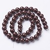 Natural Mashan Jade Round Beads Strands G-D263-8mm-XS14-5